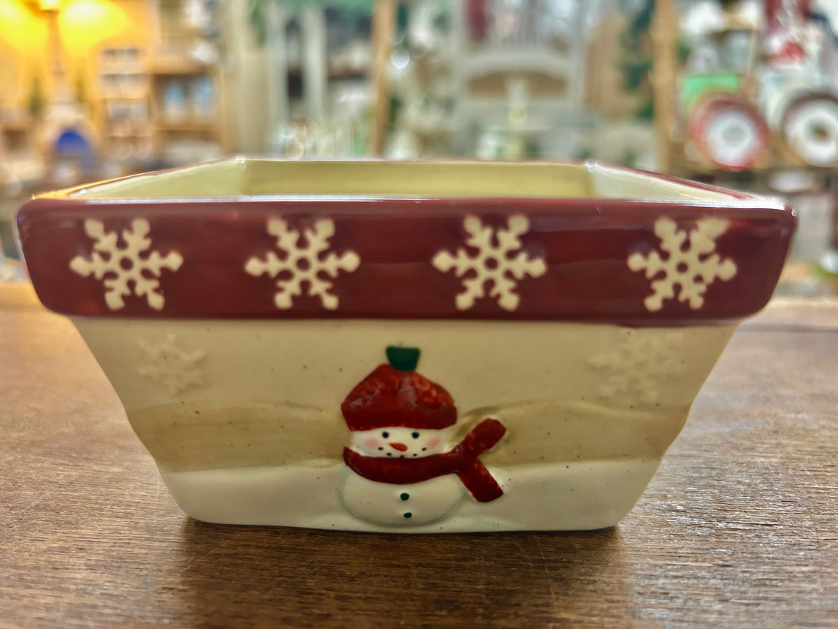 Cranberry St Nicholas Square Winter Wishes Square Bowl, 4"
