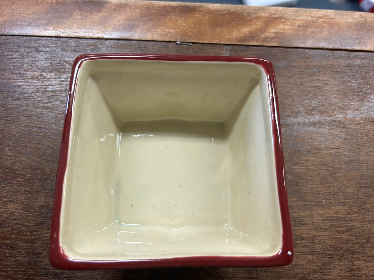 Cranberry St Nicholas Square Winter Wishes Square Bowl, 4"