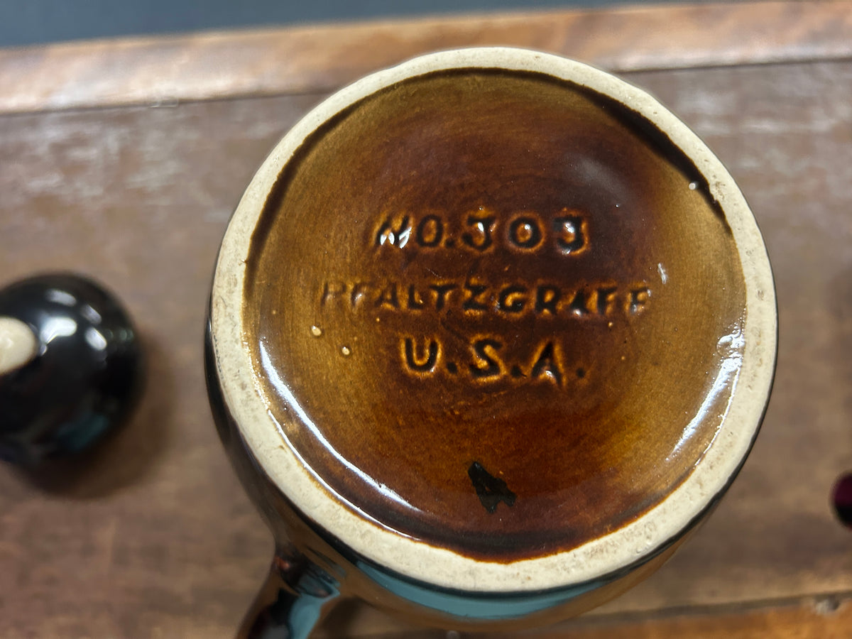 Ceramic drip coffee pot base with Pfaltzgraff U.S.A. stamp