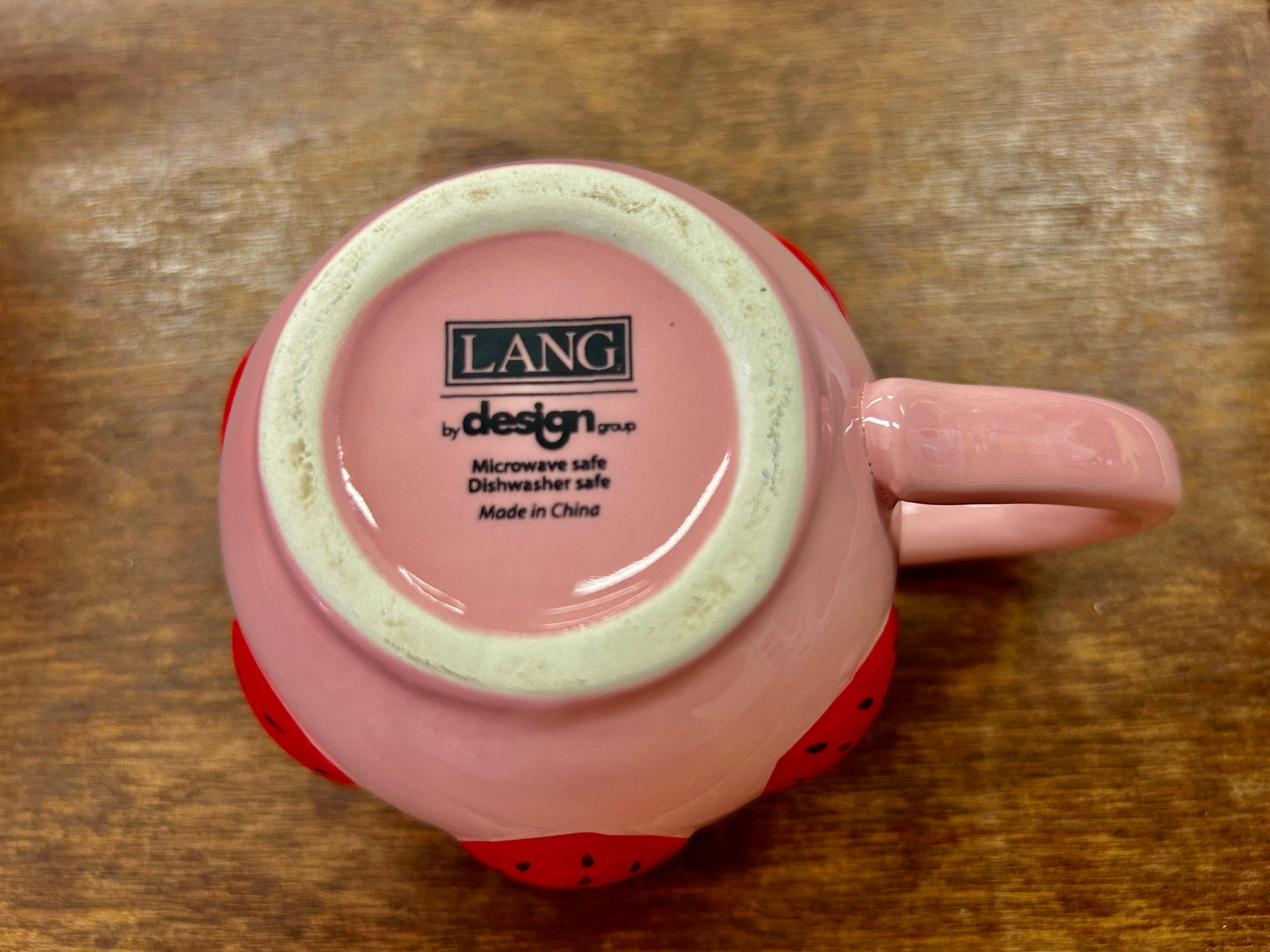 Pink & Red Lang by Design Strawberry Mug, 3 1/4"