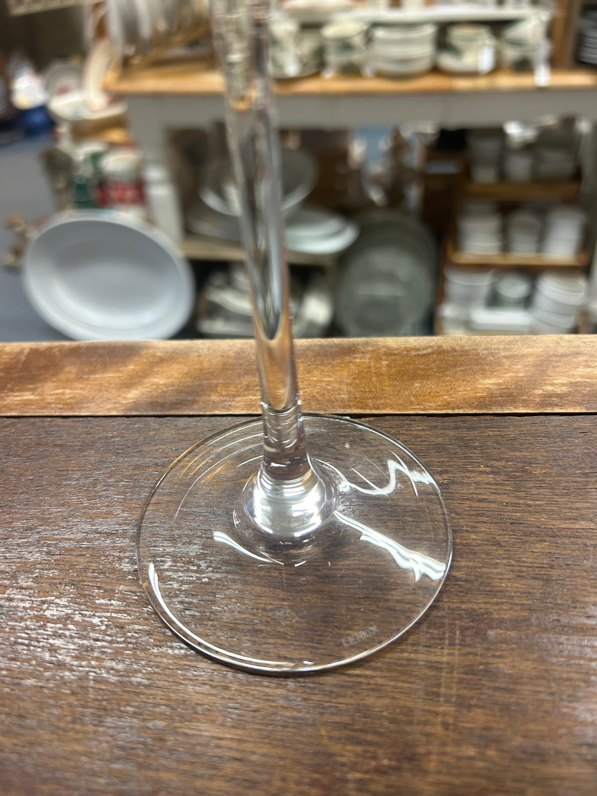 Lenox Holiday Gems red wine glass, clear stem and round base