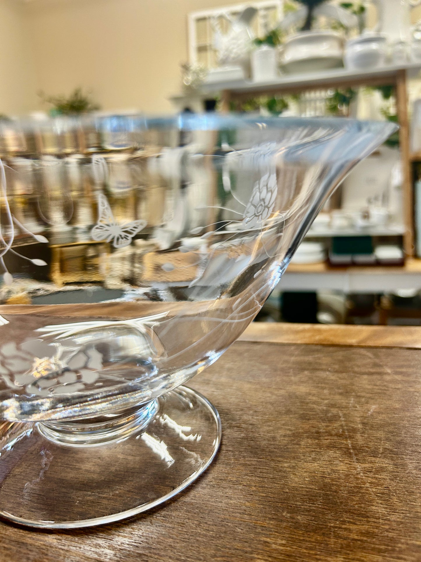 Clear Lenox RARE Butterfly Meadow Bowl, 9 3/4"
