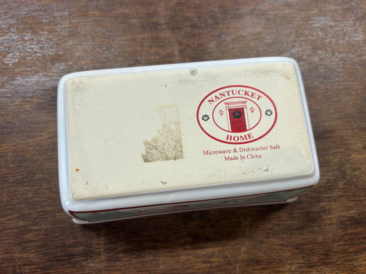 Mini loaf pan base with Nantucket Home logo and dishwasher-safe text