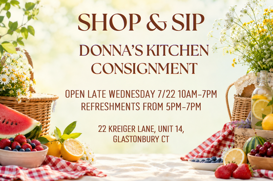 Come visit us and enjoy our Shop & Sip event!