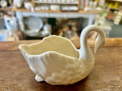 White Lenox Swan Dish, 4 1/2"