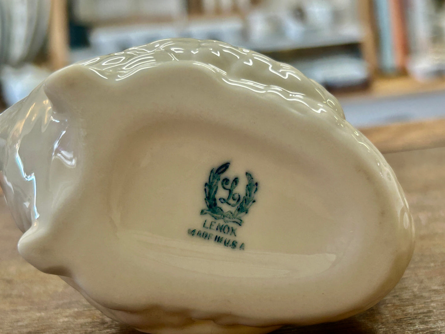 White Lenox Swan Dish, 4 1/2"