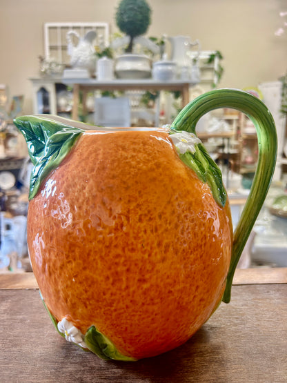 Martha Stewart Orange Pitcher, 8 1/2"