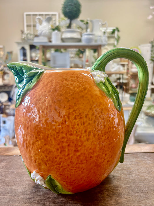 Martha Stewart Orange Pitcher, 8 1/2"