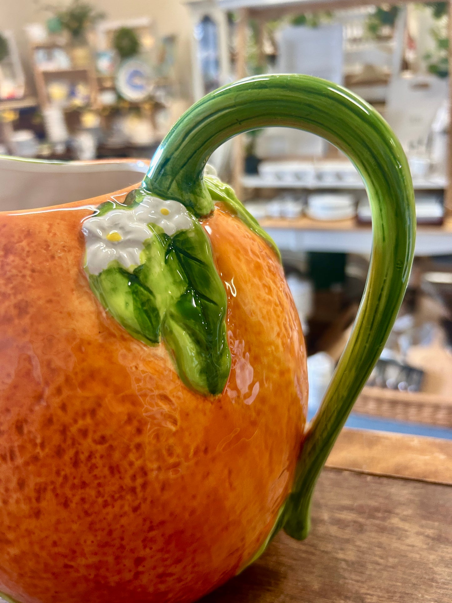 Martha Stewart Orange Pitcher, 8 1/2"