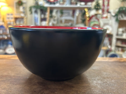 Dansk Eclipse Core Black/Red Bowl, 7"