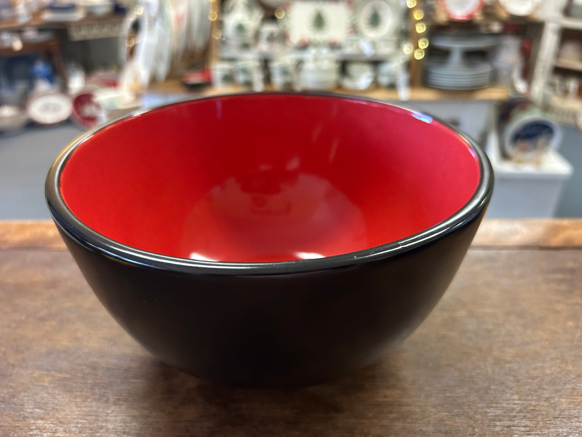 Dansk Eclipse Core Black/Red Bowl, 7"