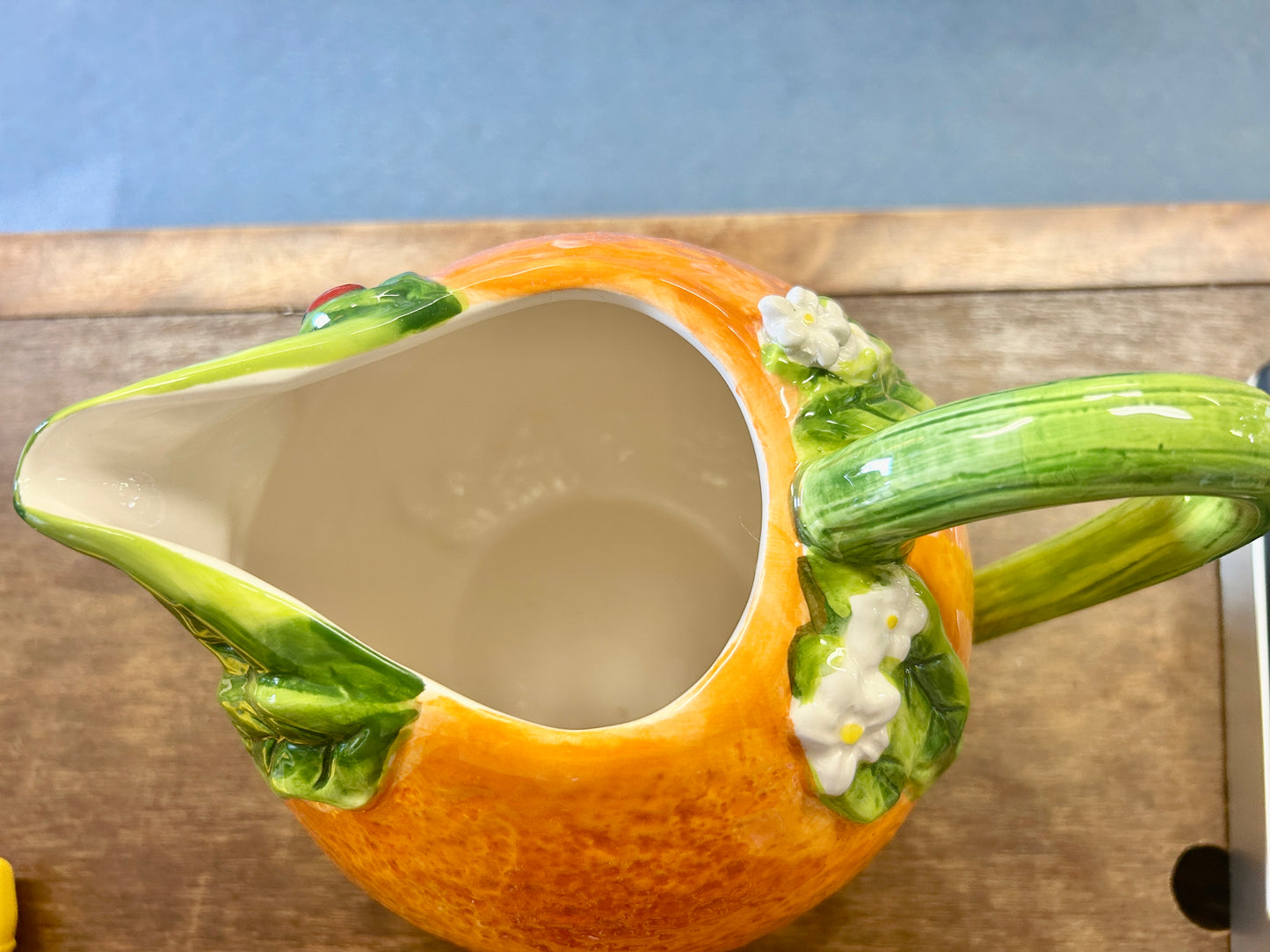 Martha Stewart Orange Pitcher, 8 1/2"