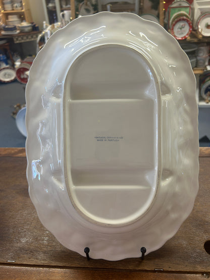 Ceramica White 3 Section Portugal, 15"