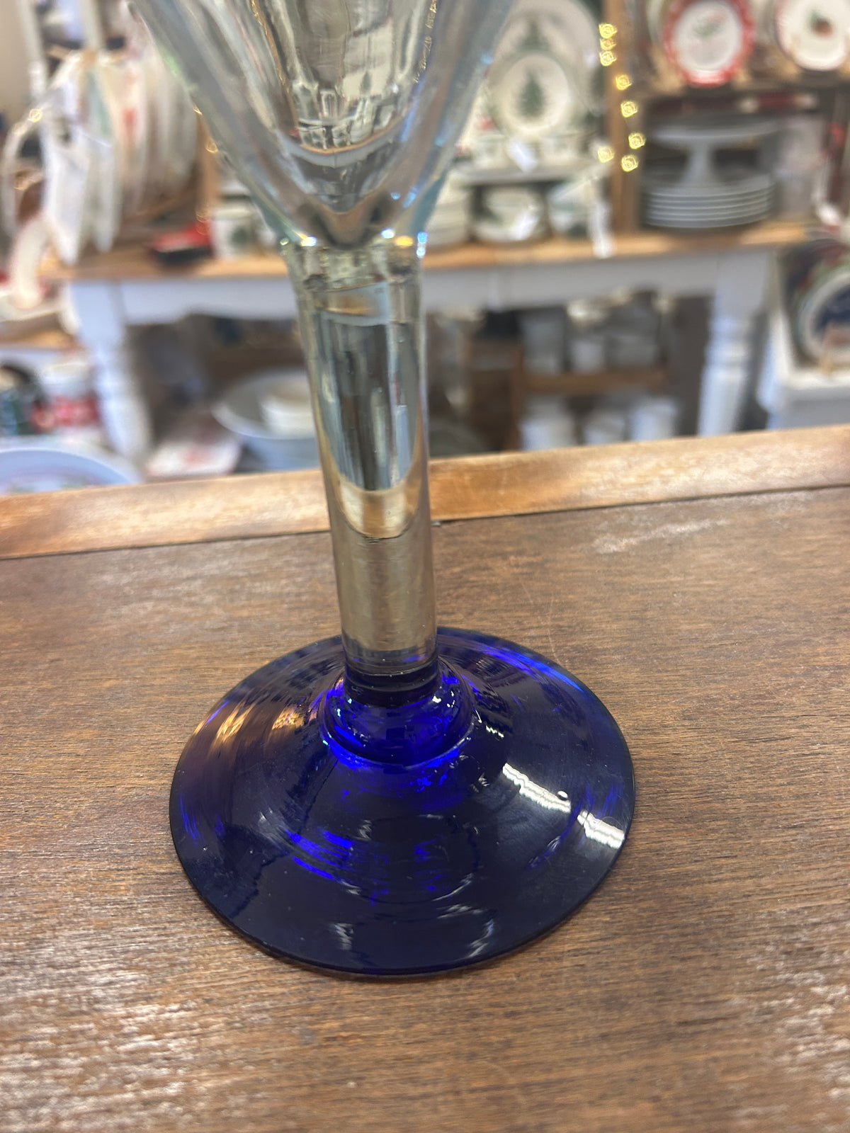 Blue Pier 1 Cobalt Handblown Margarita, 8"