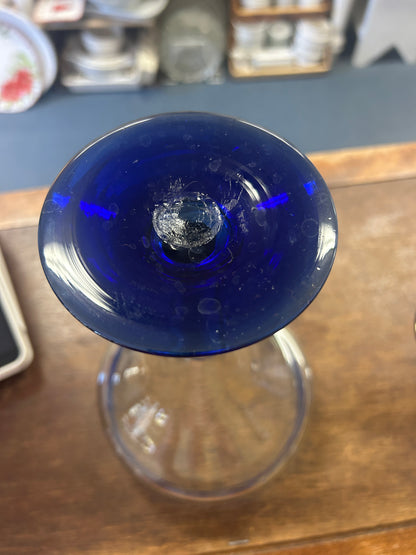 Blue Pier 1 Cobalt Handblown Margarita, 8"