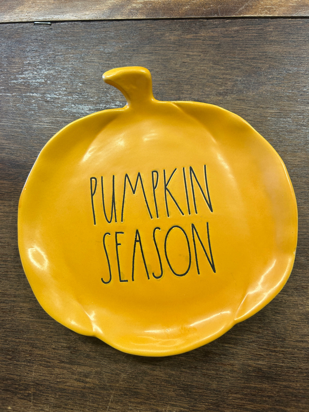 Orange Rae Dunn Pumpkin Season Plate, 6"