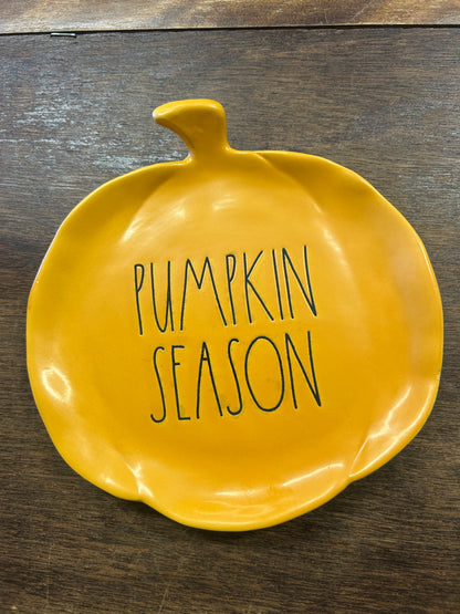Orange Rae Dunn Pumpkin Season Plate, 6"