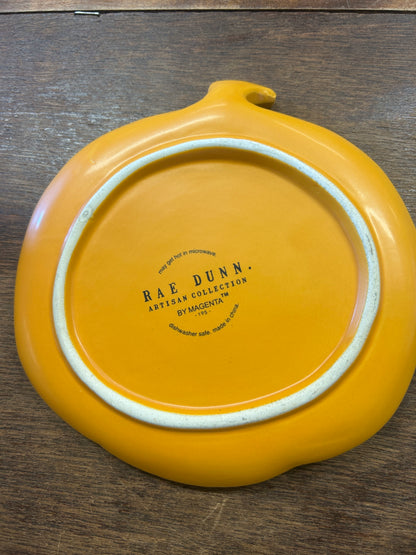 Orange Rae Dunn Pumpkin Season Plate, 6"