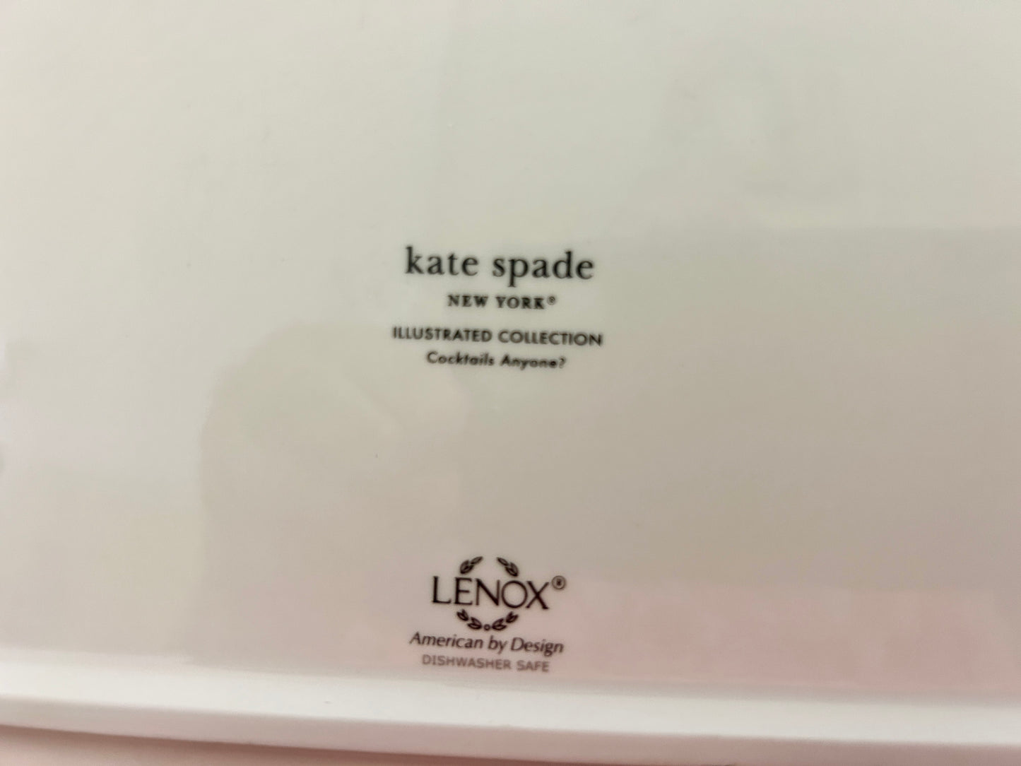 Multicolor Kate Spade Cocktail Anyone? Platter, 16 1/2"