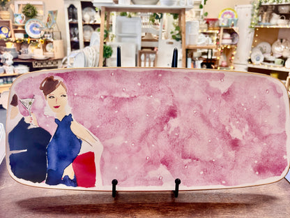 Multicolor Kate Spade Cocktail Anyone? Platter, 16 1/2"