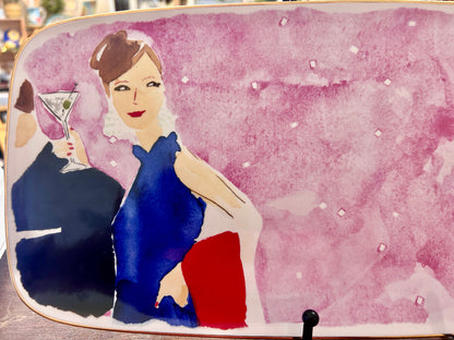 Multicolor Kate Spade Cocktail Anyone? Platter, 16 1/2"