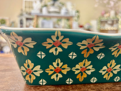 Multicolor Pioneer Woman Floral Scalloped Baker, 11"