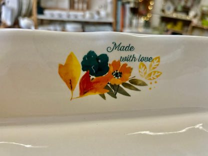 Multicolor Pioneer Woman Floral Scalloped Baker, 11"