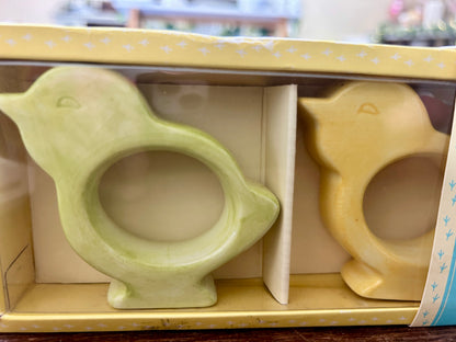 Multicolor Williams Sonoma NEW Chick Napkin Rings 4, 2 3/4"