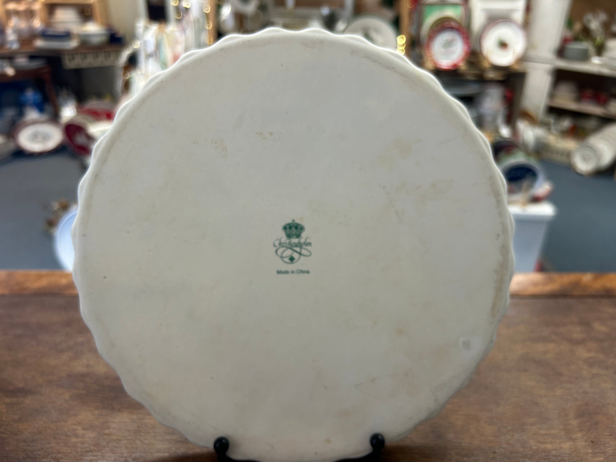 Pink & White Christineholm Rose Tart Pan, 9 1/2"