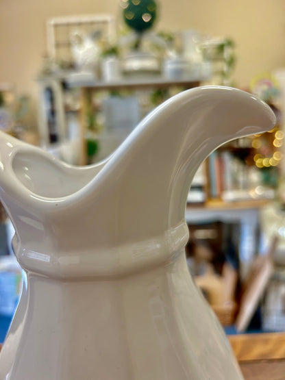 White Pfaltzgraff Vintage Heritage Pitcher, 10"