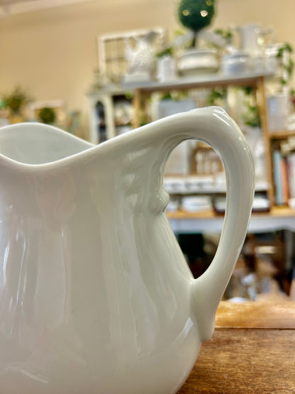 Two's Company White Pitcher, 6"