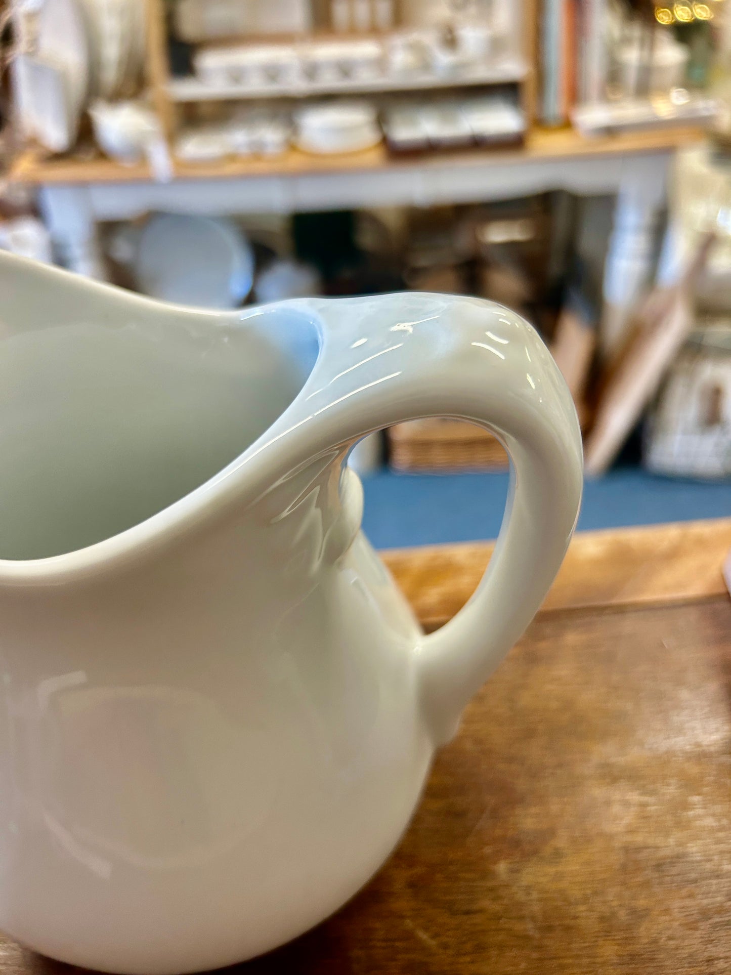 Two's Company White Pitcher, 6"