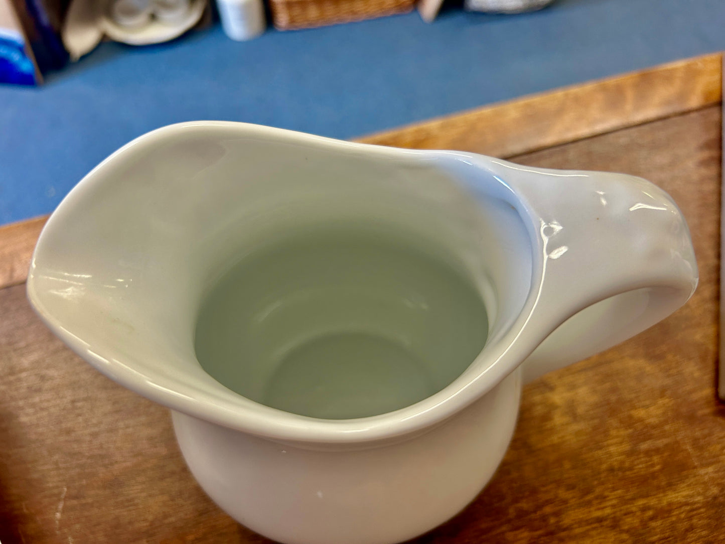 Two's Company White Pitcher, 6"