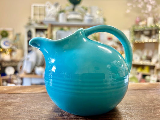 Blue Fiestaware Vintage Ball Creamer, 3 1/2"