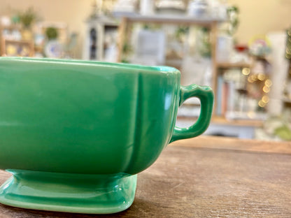 Fiestaware Vintage Green Sugar 2 Handles, 6"
