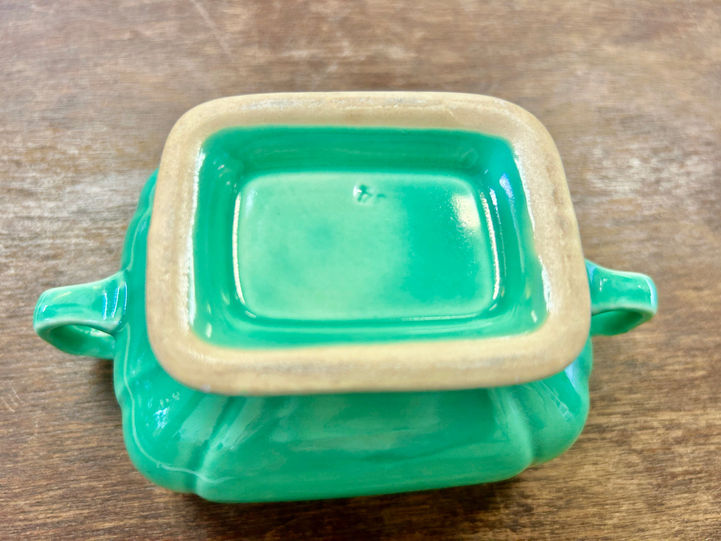 Fiestaware Vintage Green Sugar 2 Handles, 6"