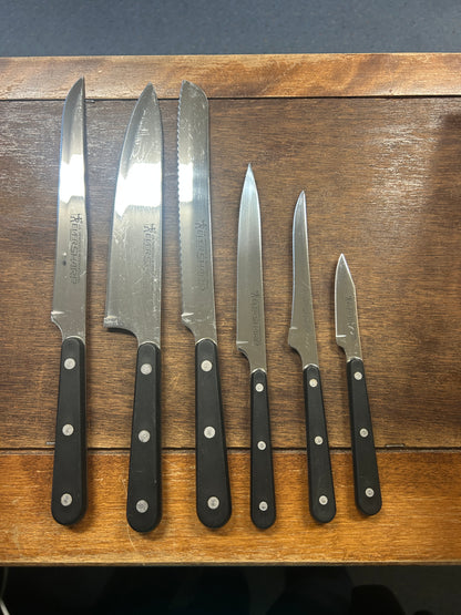Black J.A. Henckels 12 Pcs Knives & Block, 8"