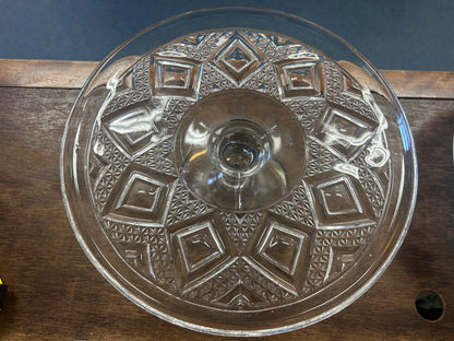 Clear Glass Cake Stand, 10"