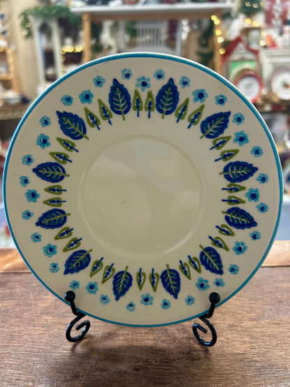 Blue & White Marcrest Swiss Alpine Chalet Saucer Plate, 5 3/4"