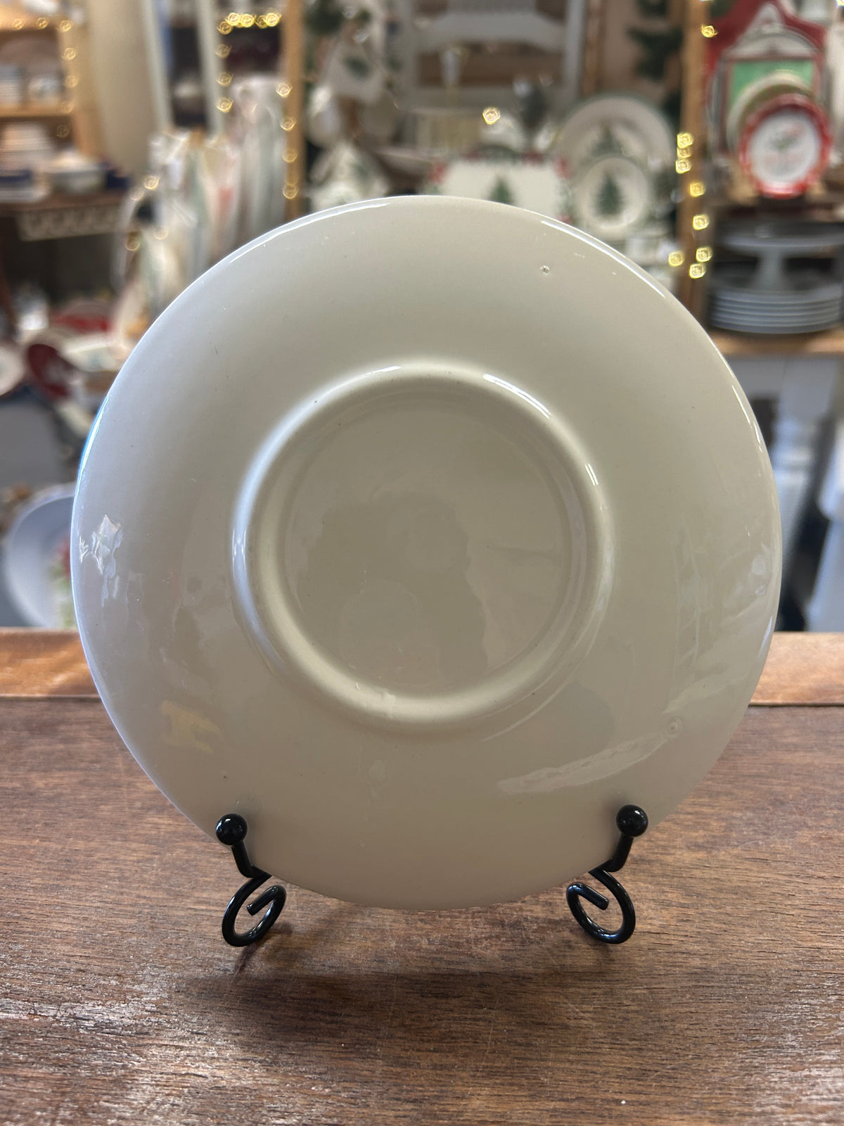 Blue & White Marcrest Swiss Alpine Chalet Saucer Plate, 5 3/4"