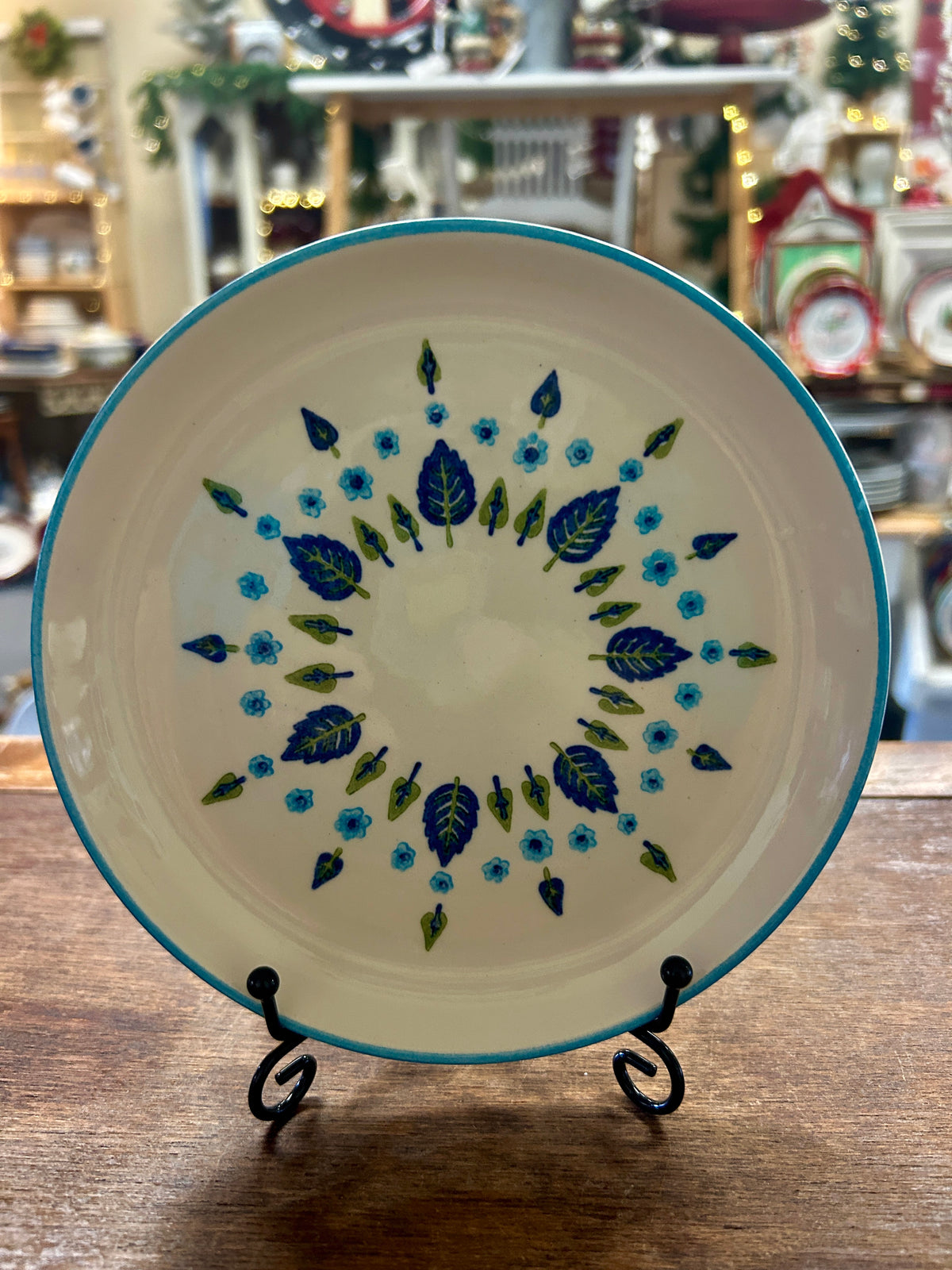 Blue & White Marcrest Swiss Alpine Chalet Plate, 6 1/4"