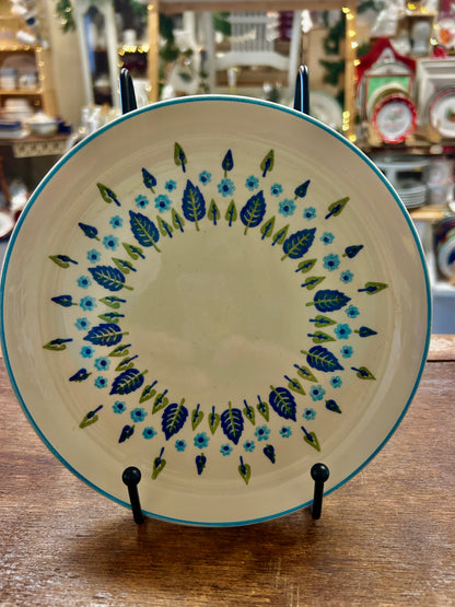 Blue & White Marcrest Swiss Alpine Chalet Plate, 7 1/2"