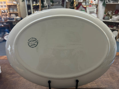 Blue & White Marcrest Swiss Alpine Chalet Platter, 13 3/4"
