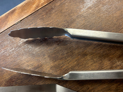 Stainless steel BBQ spatula with wide slotted head