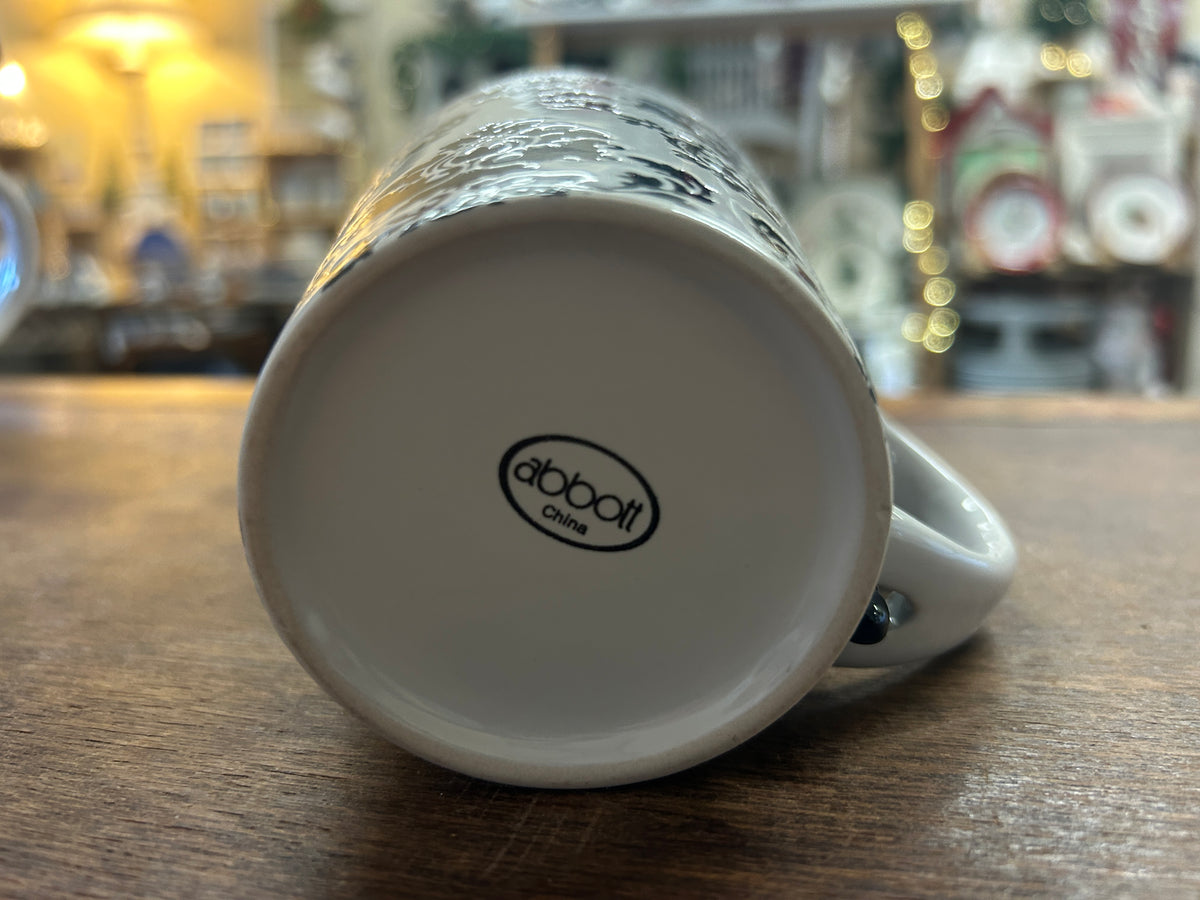 Black & White Abbott Black & White Mug w/ Spoon, 4 1/4"