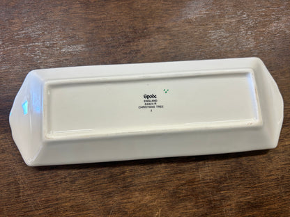White porcelain platter back with Spode logo and England text