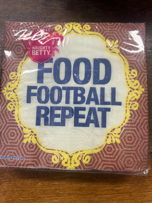 Brown Naughty Betty Football Napkins 20 pcs, 5"