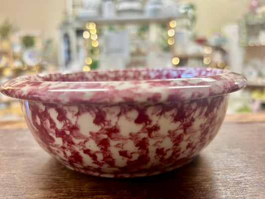 Pink Workshops of Gerald E Henn Pink Sponge Bowl USA, 6 1/2"