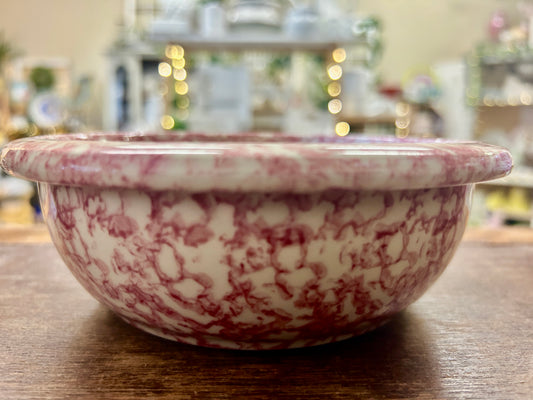 Pink Workshops of Gerald E Henn Pink Sponge Bowl USA, 6 1/2"