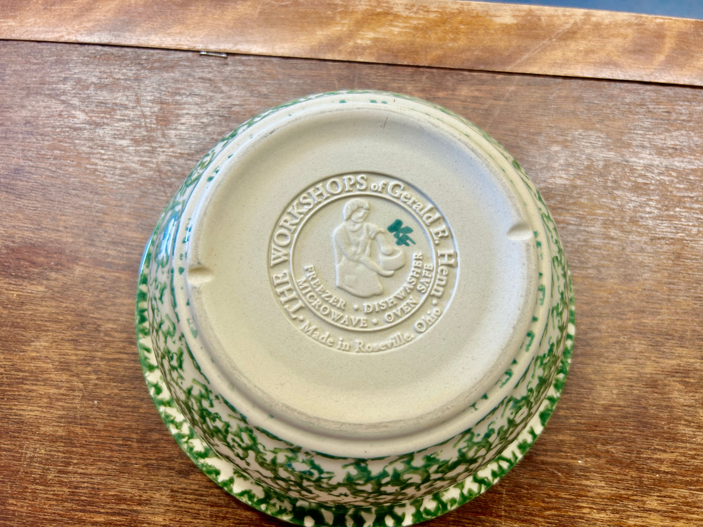 Green Workshops of Gerald E Henn Tree Sponge Bowl USA, 6 1/2"